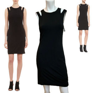Rag & Bone New York Vela Sheath Dress Slit Cut Out Shoulder Zip Black Small NWT